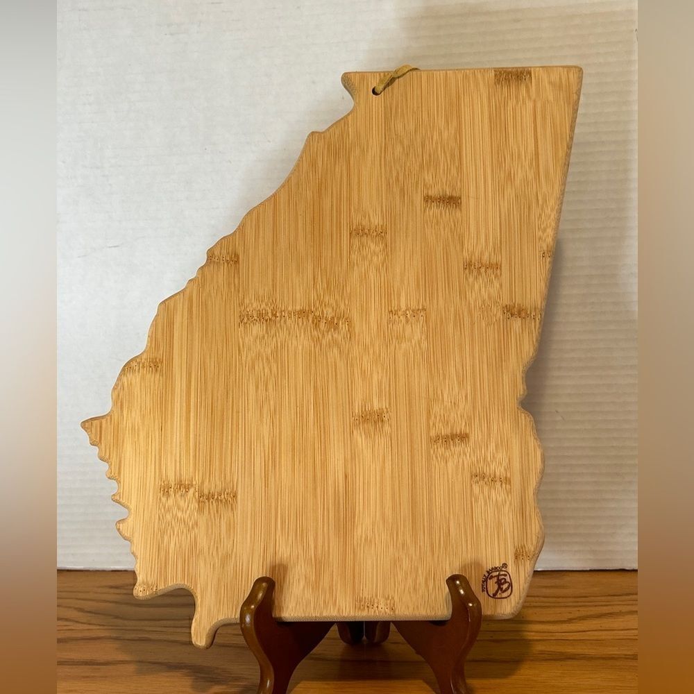 Totally Bamboo Cutting and Serving Board Cut to the Shape of Georgia US